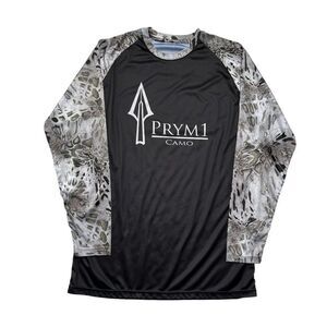 Prym1 Shirt Men's Size Large Black‎ Camo Long Sleeve Hunting Performance Top